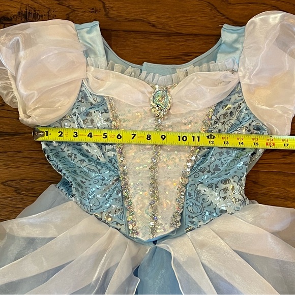 Disney Cinderella Gown Girls XL fit Women XS S Costume Dress Long Blue - Picture 14 of 16
